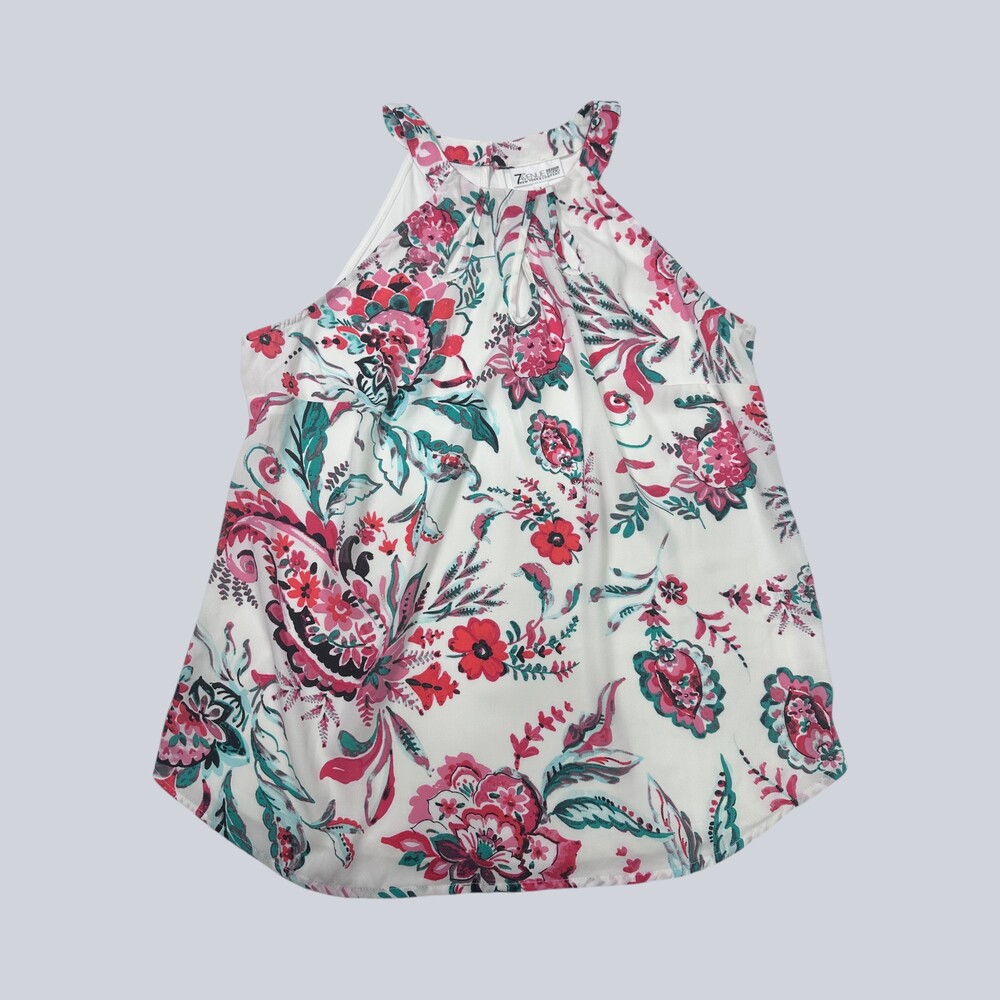 7th Avenue Design Studio Women’s Large Floral Halter Blouse NWT